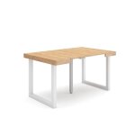Table console extensible finition couleur chne pieds bois massif 140 cm pour 6 personnes