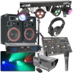 Kit dj - skytec - ensemble complet disco - 700w - mixage audio - machine  fume
