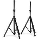 Skytec / vonyx paire de supports pour enceintes sono dj pa facilement pliables et transportables + housse ...