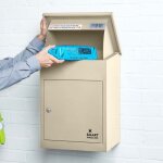 Smart parcel box? - bo�te aux lettres murale - boite � colis - beige - acier - ext�rieur