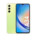 Smartphone samsung a34 de couleur vert clair avec �cran 66 amoled 120 hz full hd + 1080 x 2340 pixels ...
