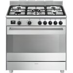 Piano de cuisson smeg bg91x2 - gaz - 5 foyers - nettoyage vapor clean - programmateur électronique Piano de cuisson smeg bg91x2 - gaz - 5 foyers - nettoyage vapor clean - programmateur électronique