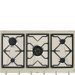 Cuisinière à gaz - smeg - srv896avogh2 - 5 brûleurs - avoine - intégré Cuisinière à gaz - smeg - srv896avogh2 - 5 brûleurs - avoine - intégré