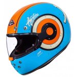 Smk casque intégral retro adventure bleu orange Smk casque intégral retro adventure bleu orange
