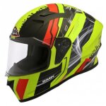 Smk casque intégral stellar swank noir jaune orange Smk casque intégral stellar swank noir jaune orange