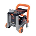 Smoby - black + decker - diable + boite 3 en 1 - 19 accessoires - fabriqu� en france