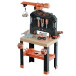Smoby - black + decker - etabli bricolo builder - 87 accessoires - matire recycle - a partir de 3 ans ...