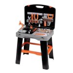 Smoby - black and decker - etabli bricolo smart - jeu dimitation - mallette qui se transforme en tabli ...