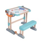 Smoby - bureau modulo space - transformable en tableau double face - 80 accessoires inclus - ds 3 ans ...