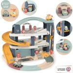 Smoby - garage 1er �ge - little smoby - 3 niveaux - accessoires inclus : 1 voiture 1 h�licopt�re 4 pistes ...
