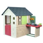 Smoby life - maison nature + atelier - fabriqu�e en france - mati�re recycl�e - 39 accessoires - d�s ...