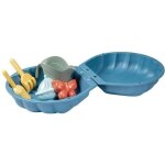 Smoby life - mini bac � sable double garni - forme coquillage - pelle rateau moule � sable arrosoir - ...