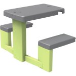 Smoby life - table de pique nique adaptable aux maisons smoby - 2 bancs Smoby life - table de pique nique adaptable aux maisons smoby - 2 bancs
