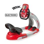 Smoby - simulateur de conduite pilot v8 - rouge et noir - 370206
