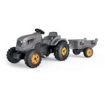 Tracteur � p�dales smoby stronger xxl + remorque - gris