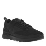 Timberland baskets gar�on cuir nubuck noir � semelle crant�e et lacets