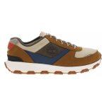 Sneakers cuir timberland beige - homme - lacets - plat