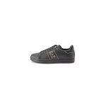 Sneaker - ea7 emporio armani - homme - cuir ajour et lisse - semelle cuvette en caoutchouc - noir et ...