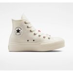 Sneakers femme - converse - plateforme montante - beige - cuir - lacets - plat - adulte Sneakers femme - converse - plateforme montante - beige - cuir - lacets - plat - adulte