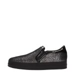 Sneakers femme geox - black / silver - taille 41 - synthtique - lacets