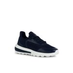 Geox sneakers femme spherica actif - cuir & mesh bleu lacets semelle zero shock