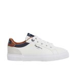 Sneakers femme junior pepe jeans kenton court b - blanc - lacets - plat Sneakers femme junior pepe jeans kenton court b - blanc - lacets - plat