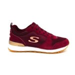 Sneakers femme skechers retros - og 85 - golden gurl bordeaux - lacets - synthtique