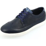 Sneaker homme - belym - cuir bleu - confortable - lgante - semelle en gomme