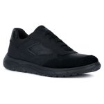 Sneaker homme geox u portello c - noir - lacets - plat