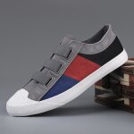 Sneakers homme insfity - a �lastique tricolore - basse a�r� - gris / blanc