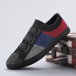 Sneakers homme insfity - a �lastique tricolore - basse a�r� - noir