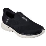Sneakers homme - skechers - go walk 6 - easy on blk - noir - a lastique - textile - plat