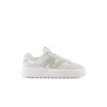 Sneakers plates - new balance - femme - cuir - gris - lacets