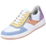 Sneaker rieker femme blanc - rieker - m5520 - 91 - textile - plat - zip