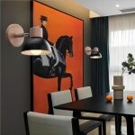 Sno lot de 2 applique murale moderne retro Ø15cm noir e27 luminaire mural interieur en métal et bois ... Sno lot de 2 applique murale moderne retro Ø15cm noir e27 luminaire mural interieur en métal et bois ...
