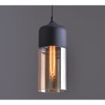 Sno moderne suspension en verre noir ambre e27 lustre plafonnier 13 * h33cm lampe de plafond vintage ...