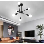 Sno plafonnier industriel lustre sputnik 6 lumires e27 moderne lampe de plafond luminaire vintage en ...