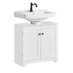 Sobuy meuble sous - lavabo rangement salle de bain 2 portes 2 tagres anti - humidit stockage compact ...