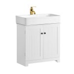 Sobuy bzr18 - w meuble sous - lavabo  2 tages et 2 portes meuble de rangement de salle de bain