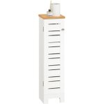 Sobuy bzr85 - w meuble bas de salle de bain avec porte blanc h75 x l20 x p18