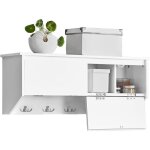 Sobuy fhk24 - w meuble d?entrée vestiaire avec 2 portes et 5 crochets doubles 78x20x30 cm - blanc Sobuy fhk24 - w meuble d?entrée vestiaire avec 2 portes et 5 crochets doubles 78x20x30 cm - blanc