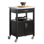 Desserte de cuisine roulante sobuy fkw22 - sch plateau en acier inox l60xh91xp44 meuble de rangement ...