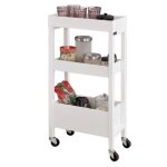 Sobuy® fkw49 - w tour de rangement chariot de stockage en bois ? 3 étagères 4 roulettes ?blanc Sobuy® fkw49 - w tour de rangement chariot de stockage en bois ? 3 étagères 4 roulettes ?blanc