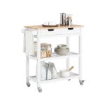 Sobuy fkw68 - wn chariot de service desserte  roulettes table roulante meuble de rangement cuisine ...