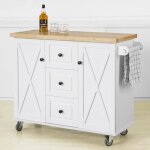 Sobuy fkw96 - wn desserte roulant buffet meuble de rangement cuisine de service lot de cuisine