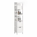 Sobuy meuble colonne salle de bain armoire haute wc avec 4 Étagères & 2 tiroirs blanc 30x144x30 cm Sobuy meuble colonne salle de bain armoire haute wc avec 4 Étagères & 2 tiroirs blanc 30x144x30 cm