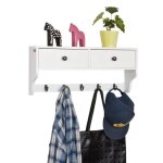 Sobuy® frg178 - w portemanteau Étagère murale pour salle de bain lentrée avec 2 tiroirs et 5 crochets ... Sobuy® frg178 - w portemanteau Étagère murale pour salle de bain lentrée avec 2 tiroirs et 5 crochets ...