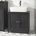 Sobuy frg237 - dg meuble sous - lavabo meuble de salle de bain vasque - 2 portes et 2 �tages � l?int�rieur ...