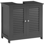 Meuble sous lavabo sobuy avec �tag�res ajustables et porte � lamelles rangement r�sistant � lhumidit� ...