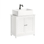 Sobuy frg237 - w meuble sous - lavabo meuble de salle de bain vasque - 2 portes et 2 tages  l?intrieur ...